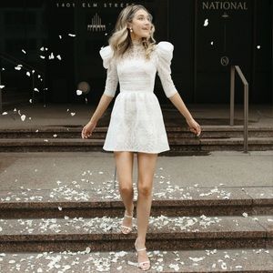 Elegant White Lace Dress